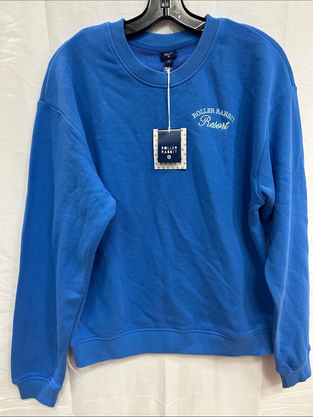 Roller Rabbit Blue Crewneck Sweatshirt with Resort Embroidery